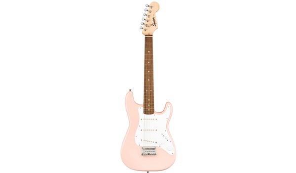 GUITARRA ELECTRICA SQUIER MINI STRAT ROSADA