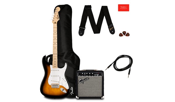COMBO DE GUITARRA ELECTRICA FENDER SQUIER SUNBURST