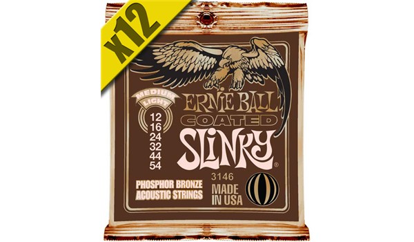 CUERDAS (CAJA) ERNIE BALL PARA GUITARRA ACUSTICA  ERNIE BALL