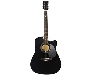 GUITARRA DREADNOUGHT ELECTRO CUTAWAY NEGRA DANDRE