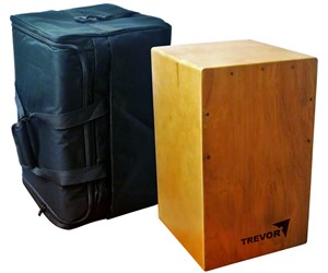CAJON TREVOR NATURAL CON FORRO