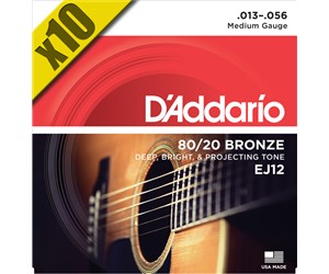 CUERDAS (CAJA) D'ADDARIO MEDIU GUITARRA ACUSTICA  DADDARIO