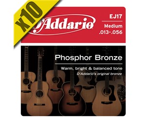 CUERDAS (CAJA) D'ADDARIO MEDIU GUITARRA ACUSTICA POR CAJA  DADDARIO