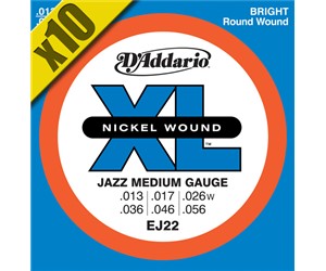 CUERDAS (CAJA) D'ADDARIO PARA  GUITARRA ELECTRICA POR CAJA  DADDARIO