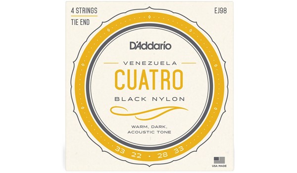 CUERDAS (SET) D'ADDARIO CUATRO NEGRAS NYLON