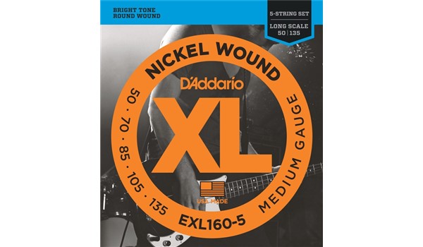 CUERDAS (SET) D'ADDARIO BAJO 5 50-135 LONG 5 STRING