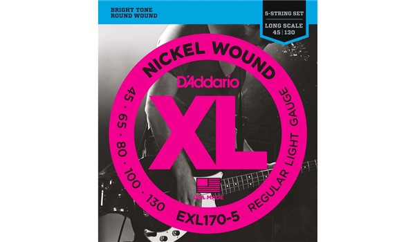 CUERDAS (SET) D'ADDARIO BAJO 5 45-130 LONG SCALE