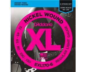 CUERDAS (SET) D'ADDARIO BAJO 6 32-130 LONG SCALE