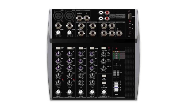 CONSOLA KC MIXER 8 CANALES  USB DELAY