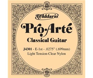CUERDA SUELTA D'ADDARIO DE NYL GUITARRA CLASICA  DADDARIO