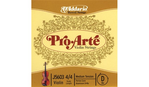 CUERDA VIOLIN SUELTA 3RA RE D  DADDARIO