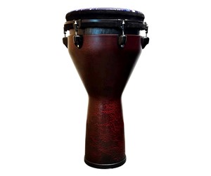 DJEMBE DANDRE 12PFIBRA ROJO AFINACION CON GANCHOS DE METAL
