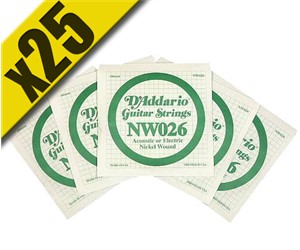 CUERDA (CAJA) SUELTA D'ADDARIO GUITARRA ELECTRICA POR CAJA  DADDARIO