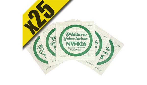 CUERDA (CAJA) SUELTA D'ADDARIO GUITARRA ELECTRICA POR CAJA  DADDARIO