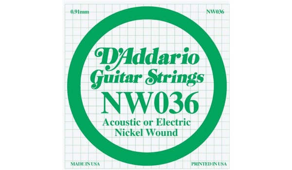 CUERDA SUELTA D'ADDARIO PARA G GUITARRA ELECTRICA  DADDARIO