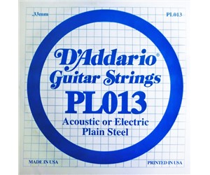 CUERDA D'ADDARIO SUELTA GUITARRA ELECTRICA  013