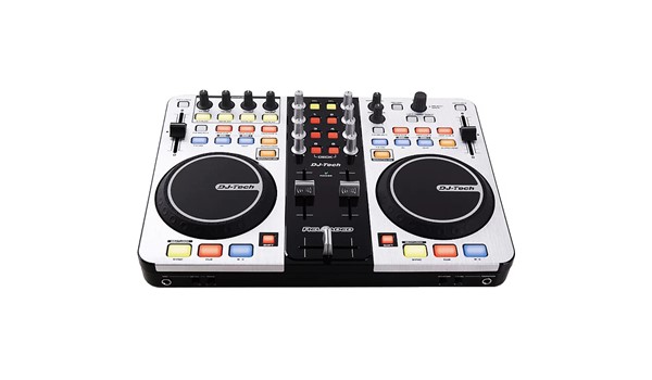 CONTROLADOR DJ TECH CON USB 2 DISCOS
